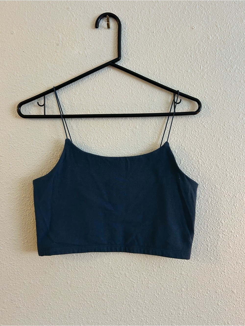 PINK Victoria's Secret Navy Blue Spaghetti Strap Crop Cami